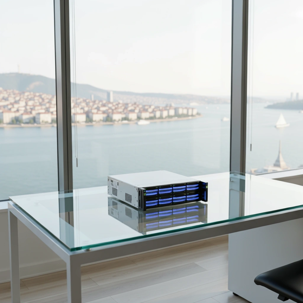 Professional workspace in Istanbul showing technical focus